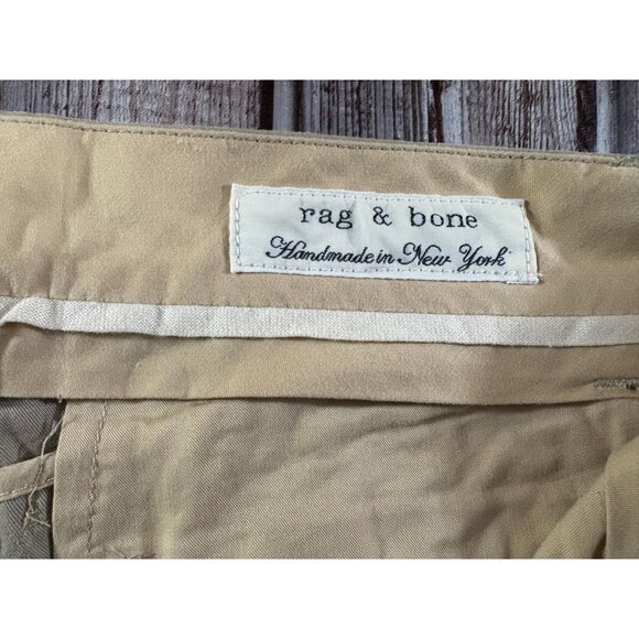 Rag & Bone cotton chino pants size 32 color beige handmade New York NWOT - Picture 4 of 5